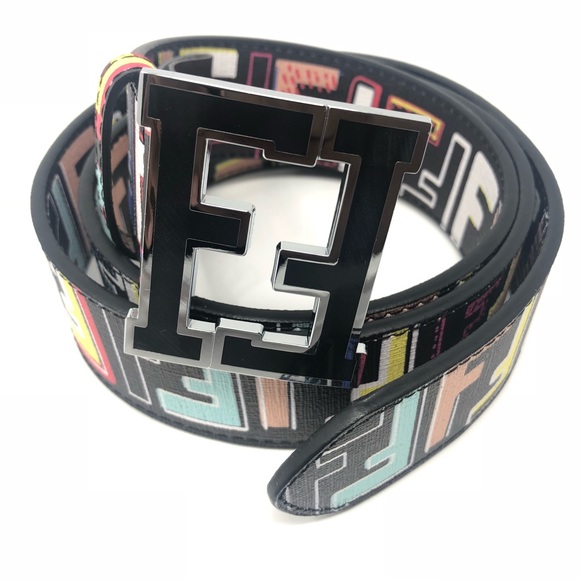 mens black fendi belt